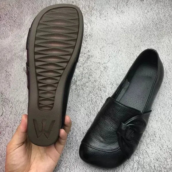 Buty Damskie Wsuwane Z Okrągłym Noskiem I Marszczonym Przodem