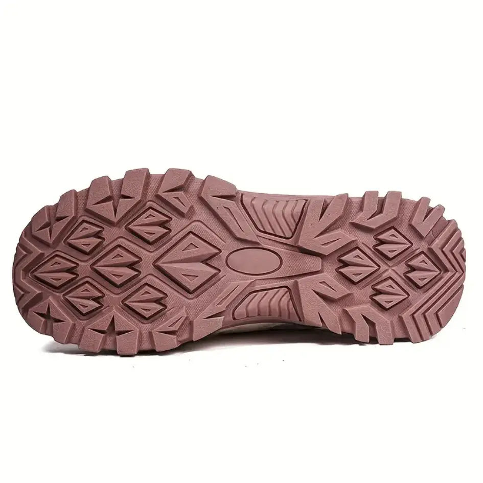 Buty Trekkingowe Damskie Sznurowane Z Zabudowaną Piętą I Pętelką Z Tyłu