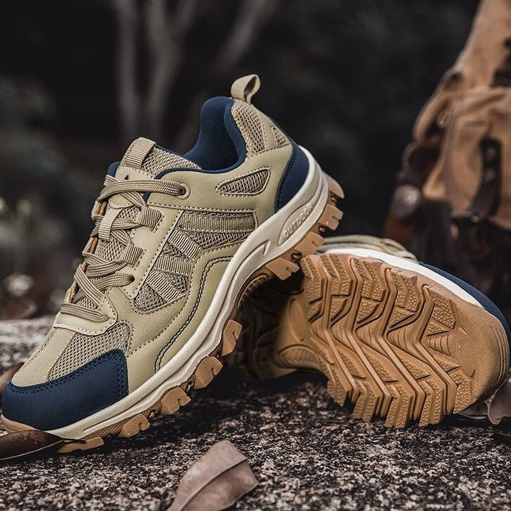 Buty Trekkingowe Damskie Sznurowane Z Zaokrąglonym Noskiem I Grubą Podeszwą