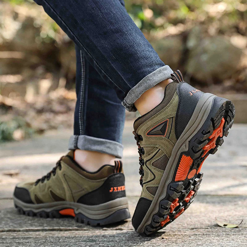 Buty Trekkingowe Męskie Sznurowane Z Zabudowaną Piętą I Grubą Podeszwą