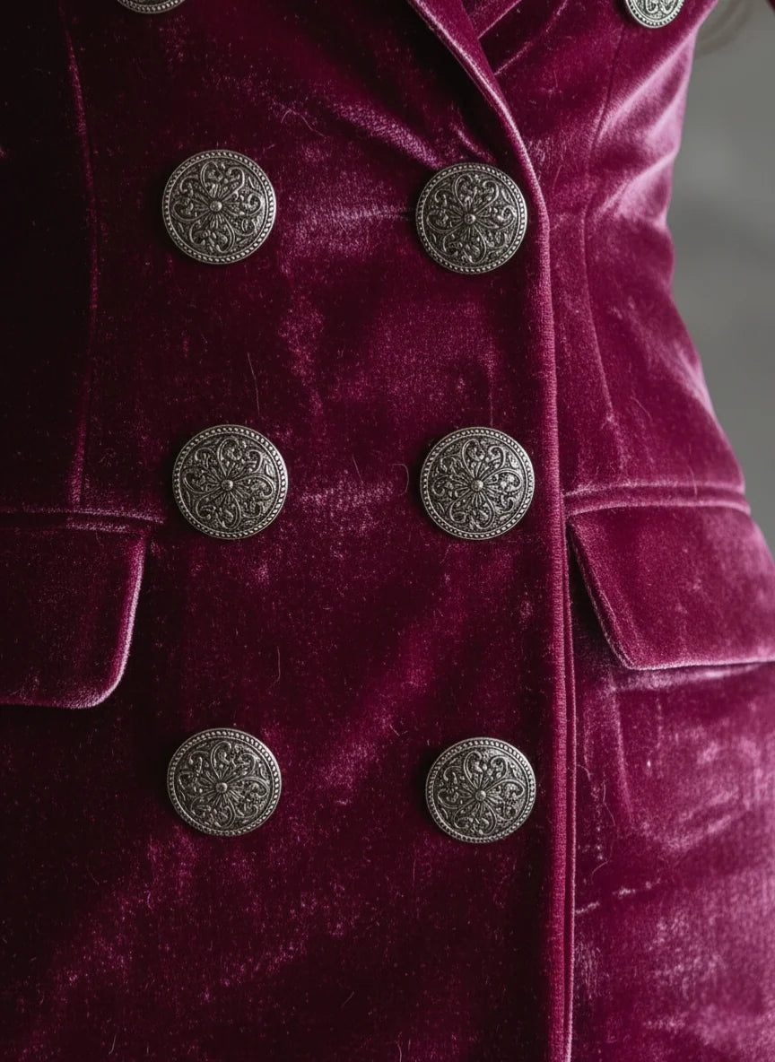 Damska Sukienka Maxi z Kołnierzem z Klapami i Kieszeniami z Patkami