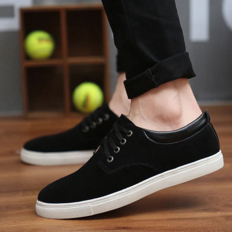Męskie Buty Wizytowe Sznurowane Z Niską Cholewką I Zaokrąglonym Noskiem