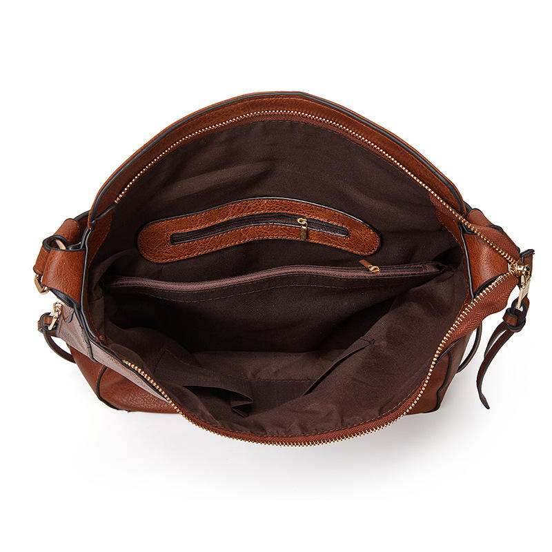 Torba Hobo Damska Z Uchwytem Górnym Ramiączkiem Crossbody I Górnym Zamkiem