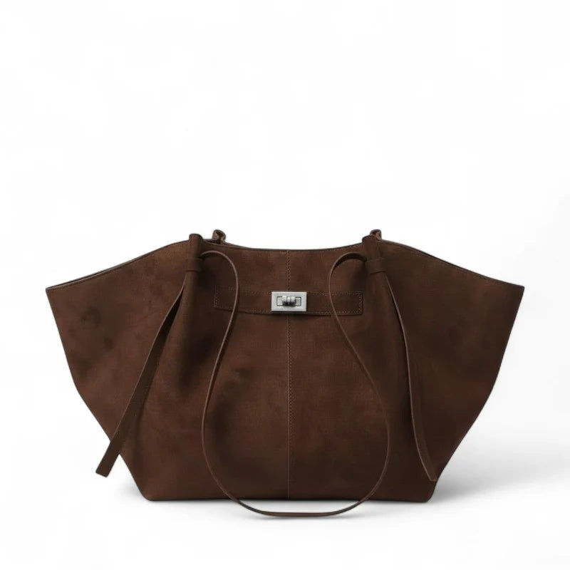 Torebka Damska z Długimi Uchwytami i Zapięciem Obrotowym