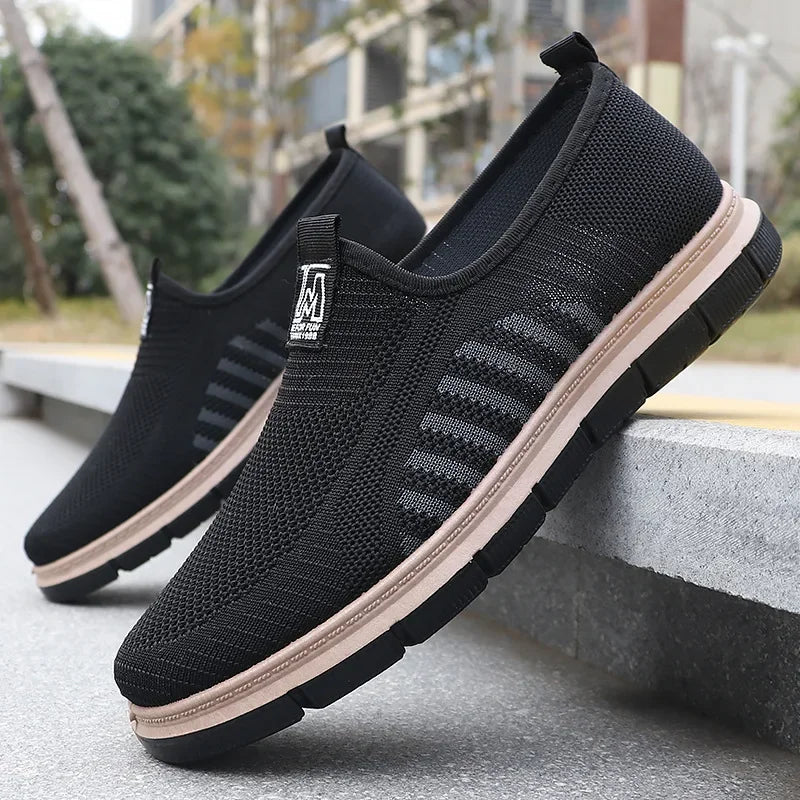 Oddychające męskie trampki typu slip-on