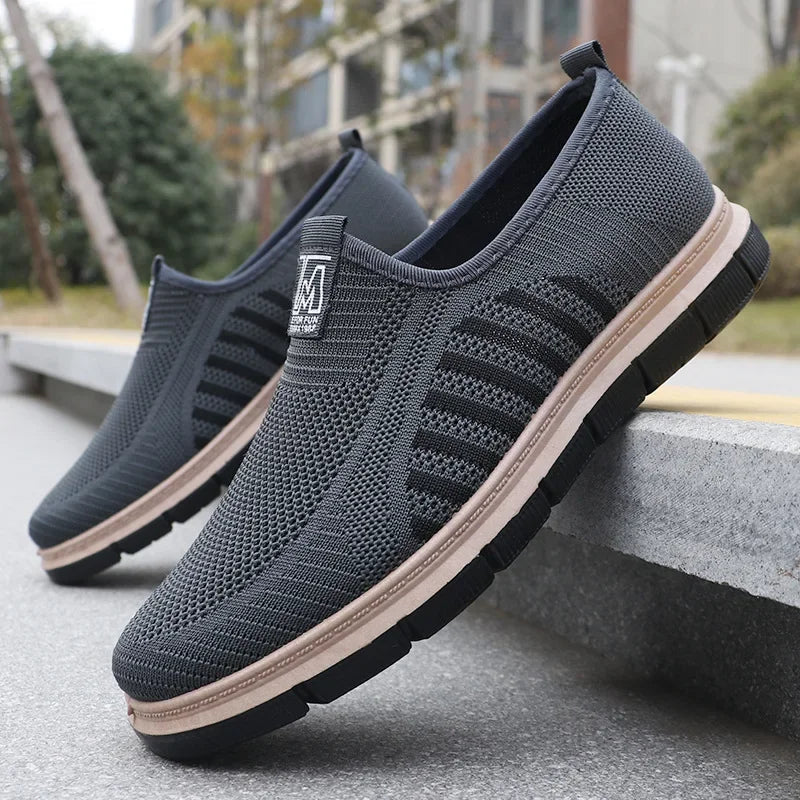 Oddychające męskie trampki typu slip-on