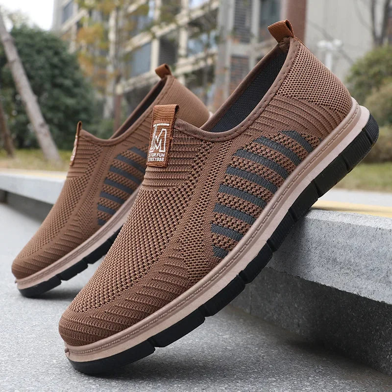 Oddychające męskie trampki typu slip-on