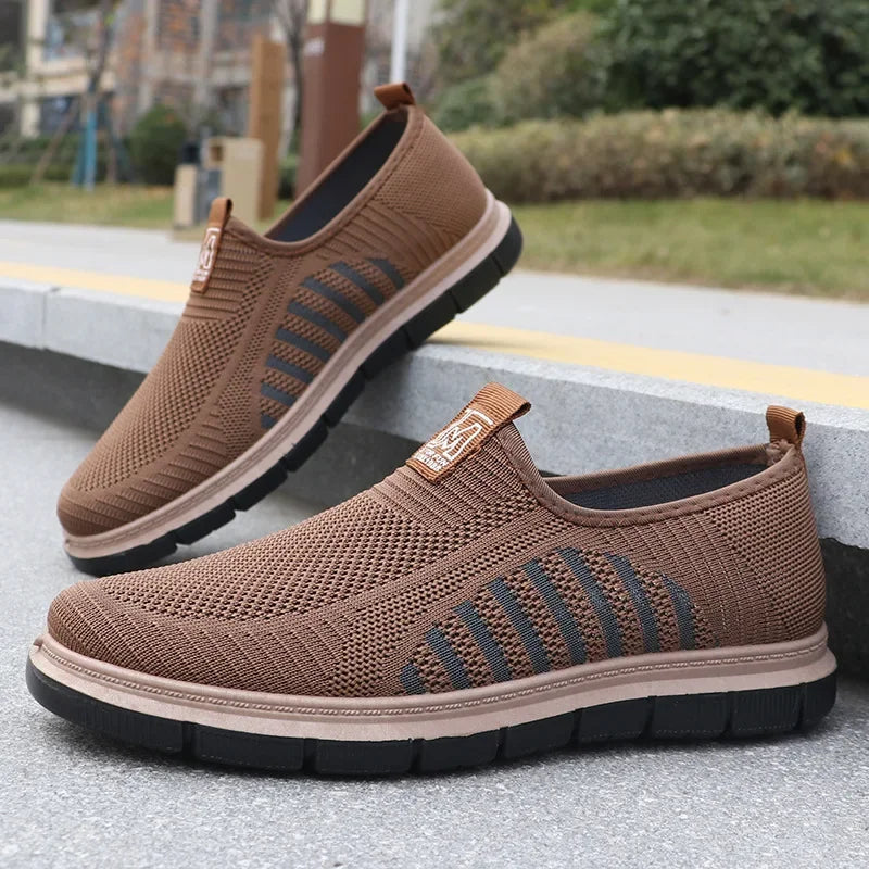 Oddychające męskie trampki typu slip-on