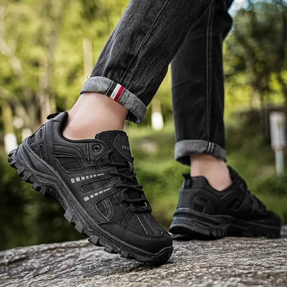 Buty Trekkingowe Damskie Sznurowane Z Zabudowaną Piętą I Pętelką Z Tyłu