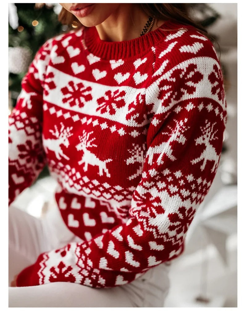 Widok z boku – rękawy i góra z wzorem fair isle