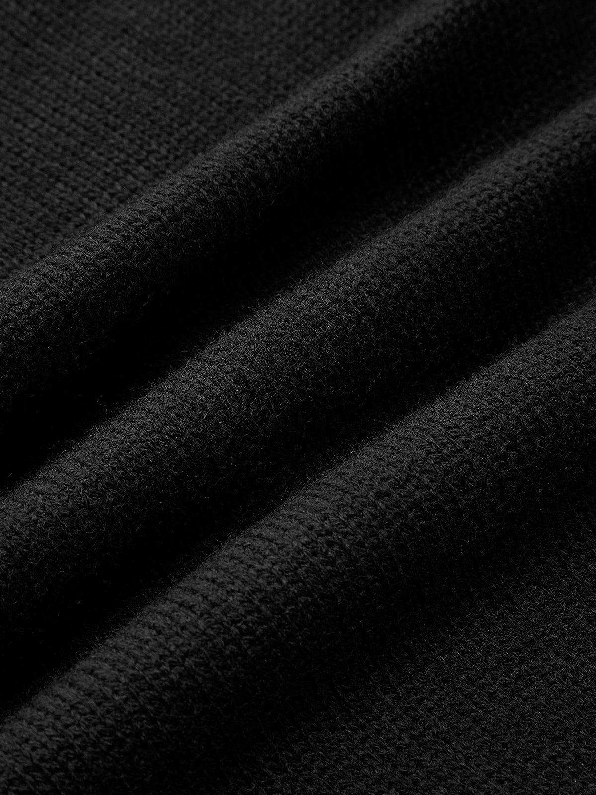 Damski Sweter Z Warkoczowym Splotem Ze Stójką I Asymetrycznym Panelem