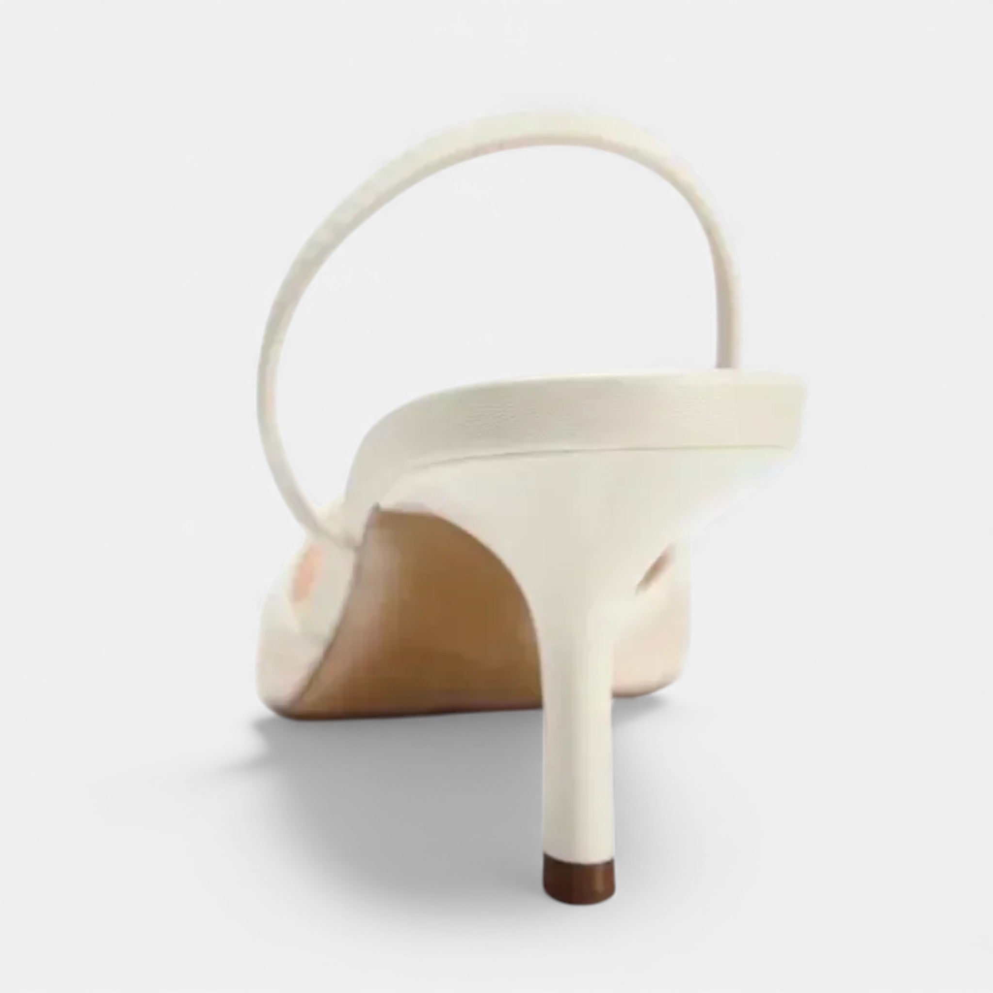 Damskie Szpilki Slingback Z Noskiem W Szpic I Prześwitującą Cholewką
