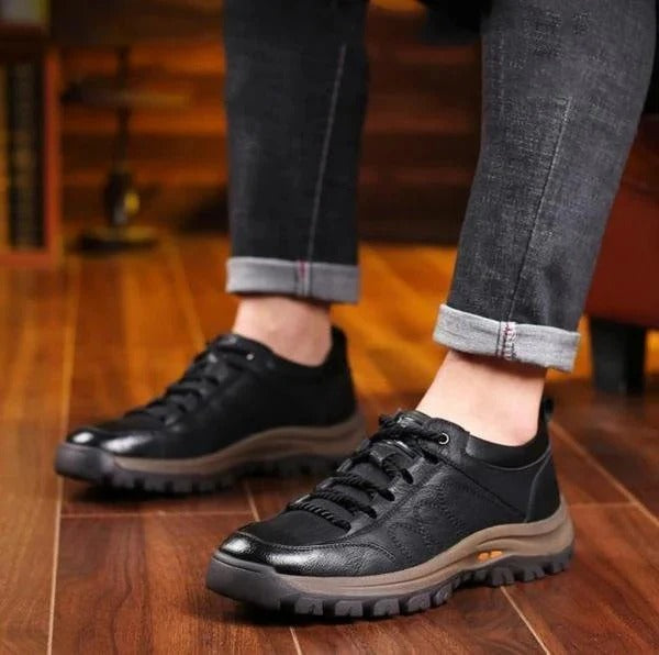 Męskie Buty Ze Sznurowaniem Z Przodu I Podeszwą Z Bieżnikiem